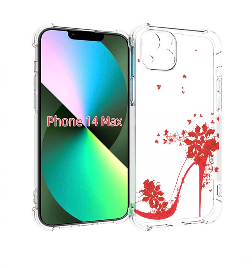

Чехол MyPads каблук-в-цветах для iPhone 14 Plus (6.7), Прозрачный, Tocco