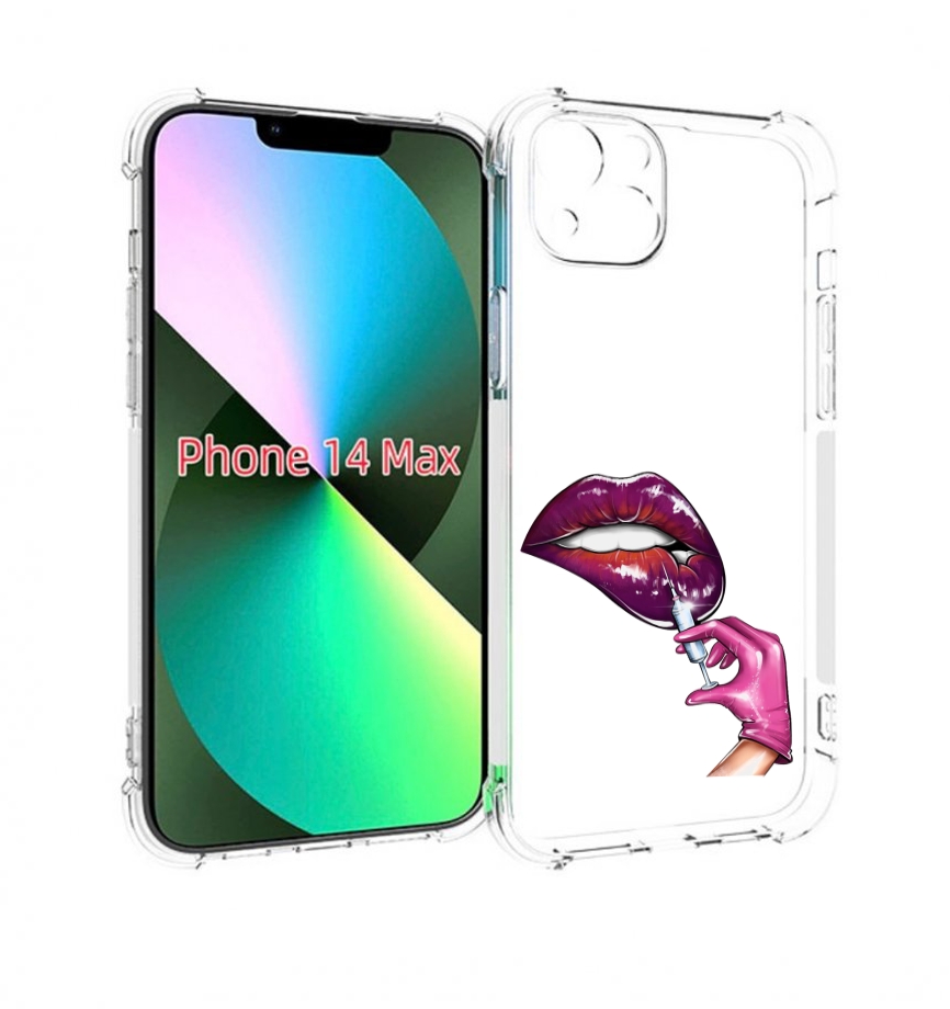 

Чехол MyPads качаем-губы для iPhone 14 Plus (6.7), Прозрачный, Tocco