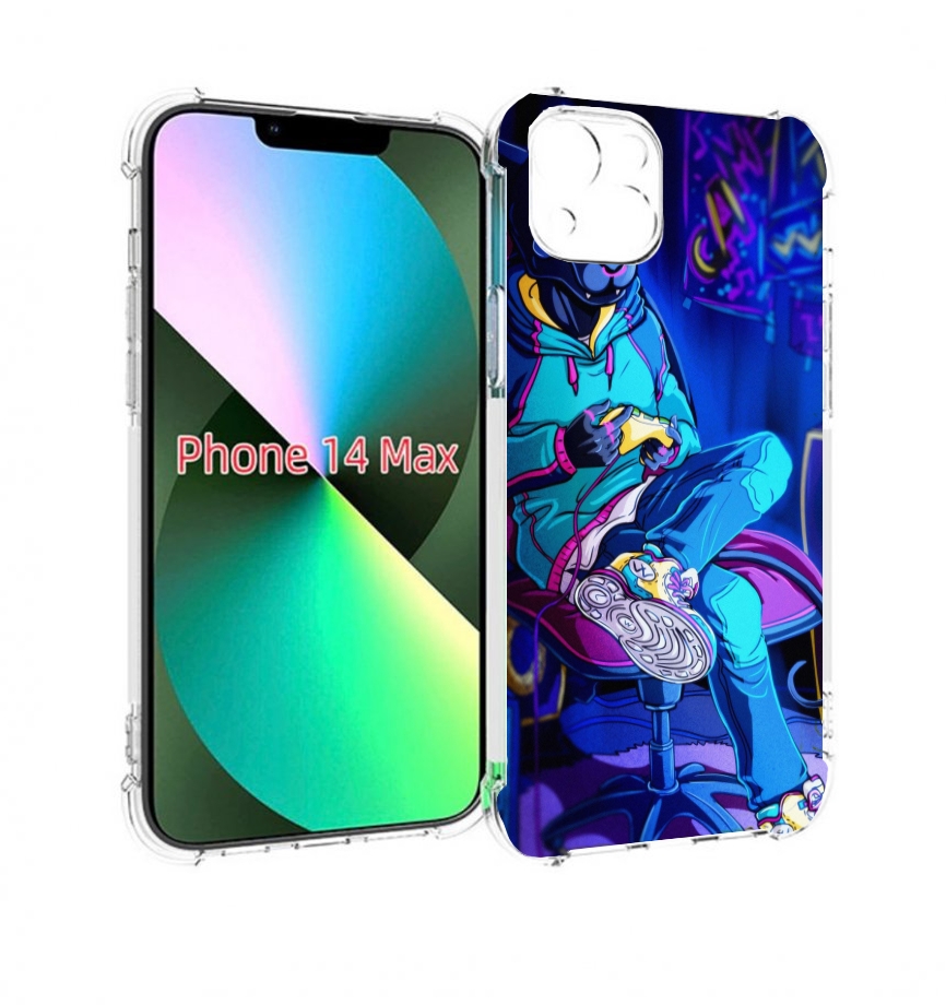 

Чехол MyPads киберпанк игрок для iPhone 14 Plus (6.7), Прозрачный, Tocco