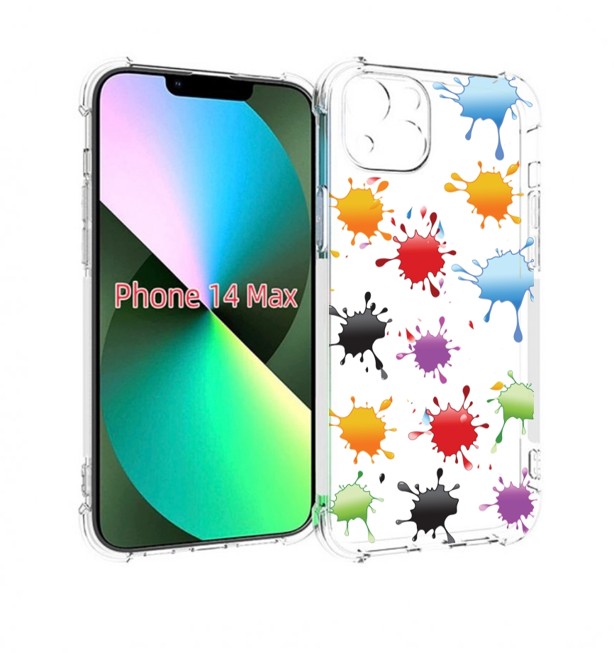 

Чехол MyPads кляксы для iPhone 14 Plus (6.7), Прозрачный, Tocco