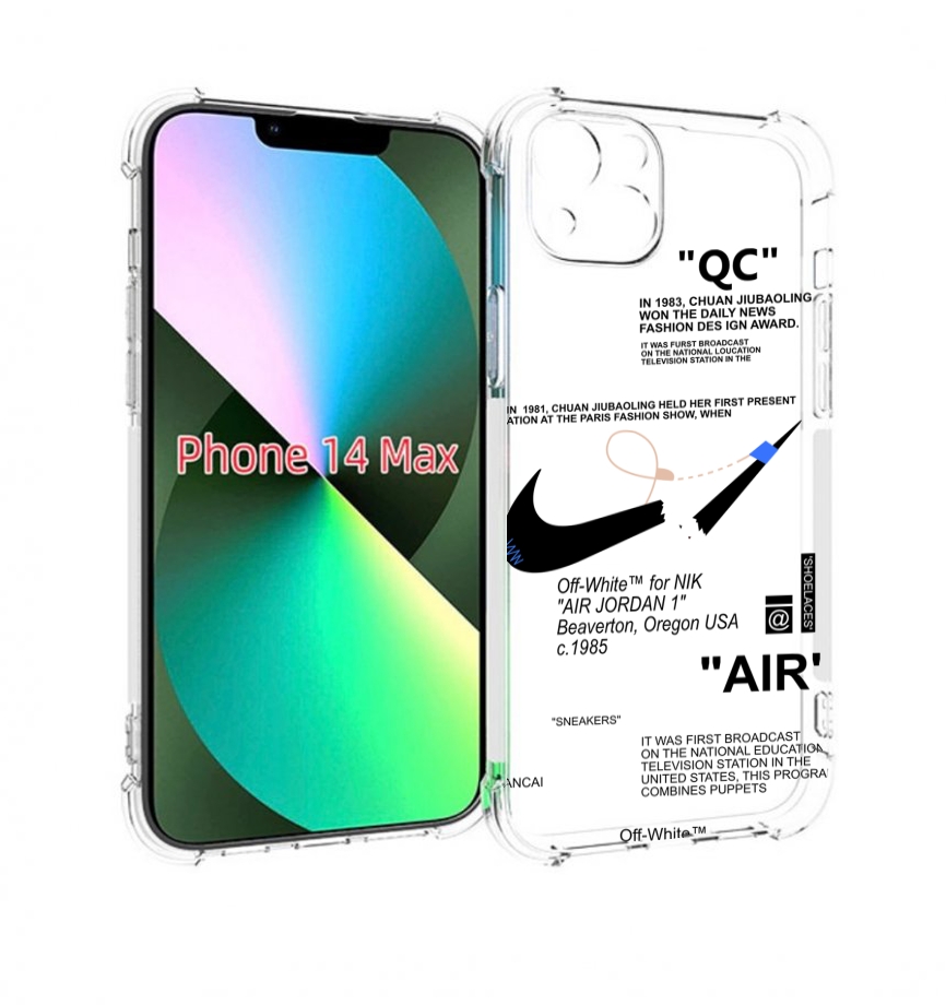 

Чехол MyPads коллаборация-найк для iPhone 14 Plus (6.7), Прозрачный, Tocco