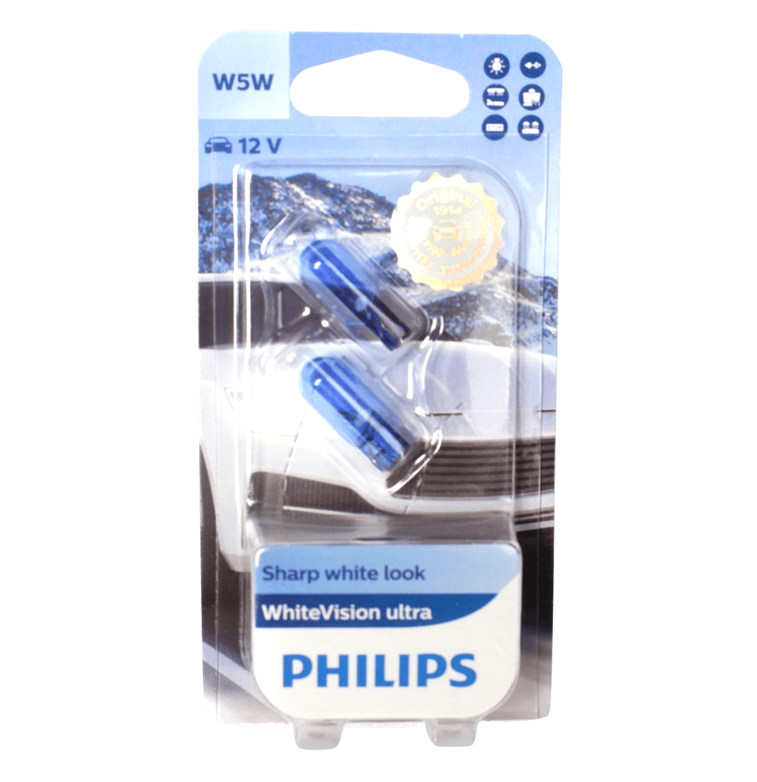 

Лампа 12Vx5W PHILIPS WHITE VISION ULTRA бесцокольная блистер 2шт комплект
