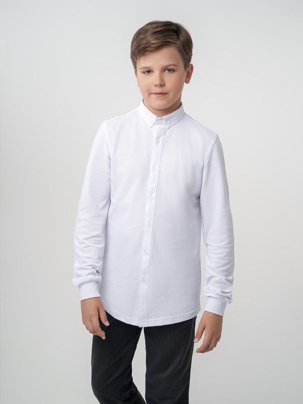 фото Рубашка детская winkiki wjb82236 цв. белый р. 152