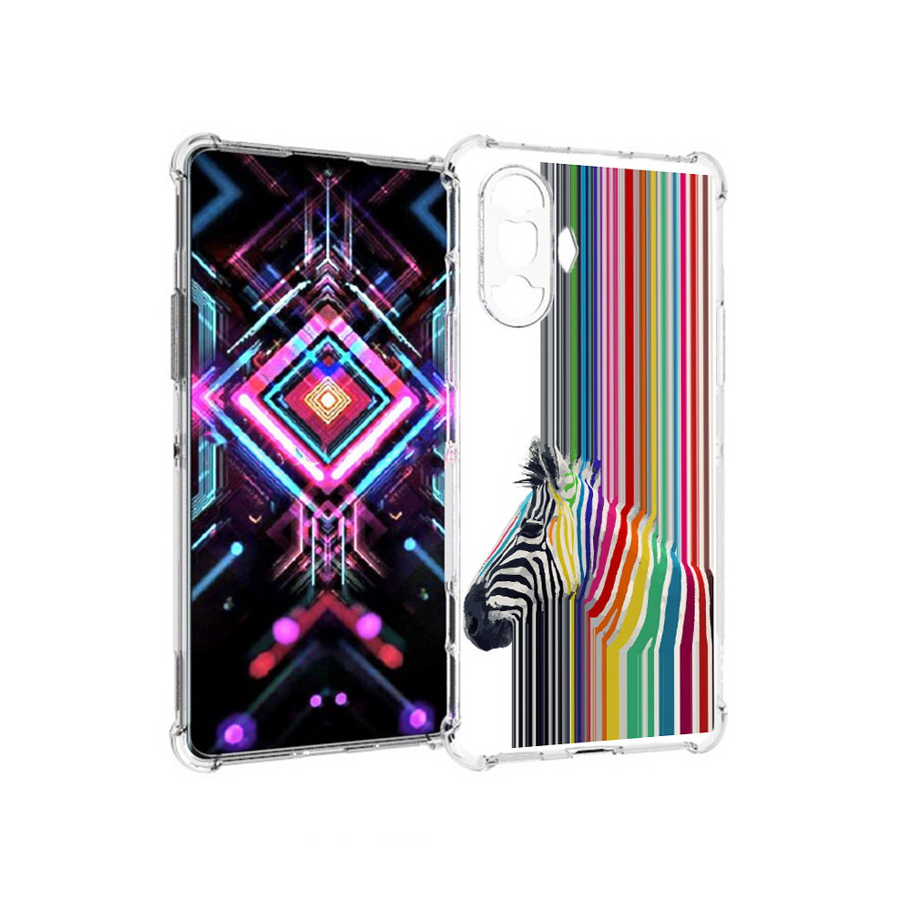 

Чехол MyPads Tocco для Xiaomi Poco F3 GT радужная зебра (PT172450.277.565), Прозрачный, Tocco