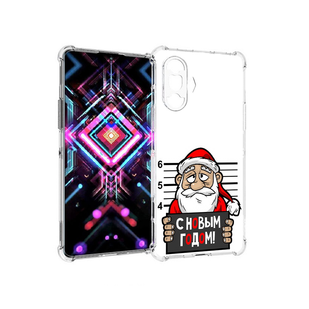 

Чехол MyPads Tocco для Xiaomi Poco F3 GT ДМ с новым годом заключенный (PT172450.277.59), Прозрачный, Tocco
