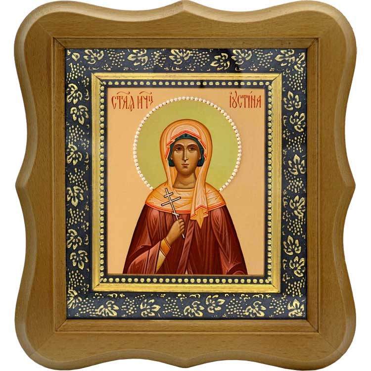 

Иустина Антиохийская, Никомидийская (Дамасская) мученица. Икона на холсте.