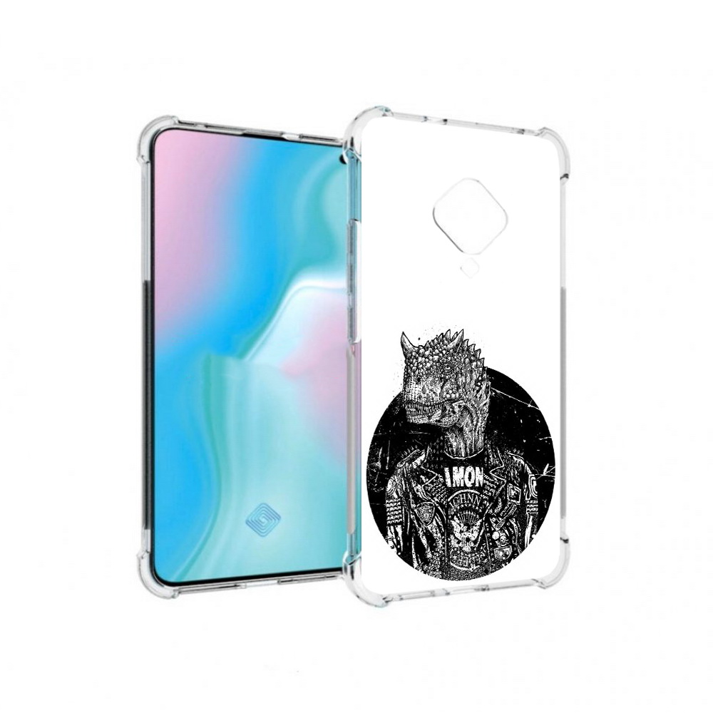 

Чехол MyPads Tocco для Vivo S5 динозавр в куртке (PT226962.406.328), Прозрачный, Tocco