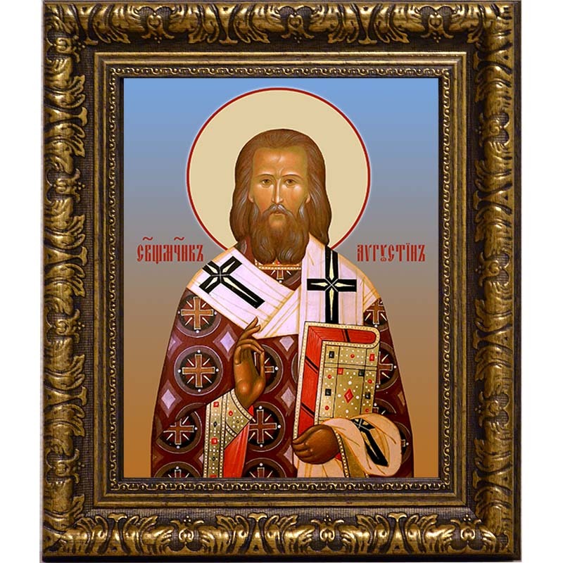 

Августин (Беляев) священномученик, архиепископ Калужский. Икона на холсте.