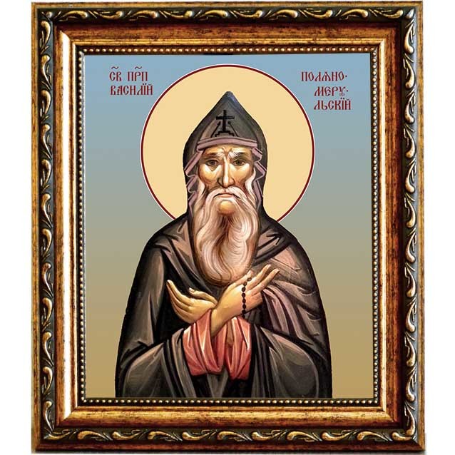

Василий Поляномерульский (Пояна-Мэрулуйский) преподобный. Икона на холсте.