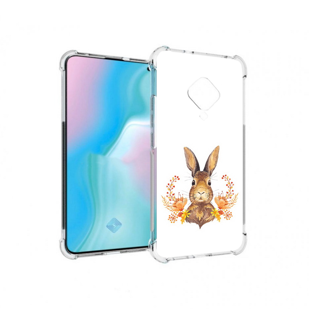 

Чехол MyPads Tocco для Vivo S5 зайка в цветах (PT226962.406.349), Прозрачный, Tocco
