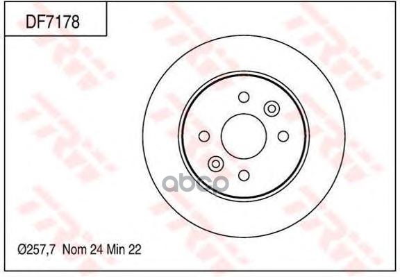 

Тормозной диск TRW/Lucas комплект 1 шт. DF7178