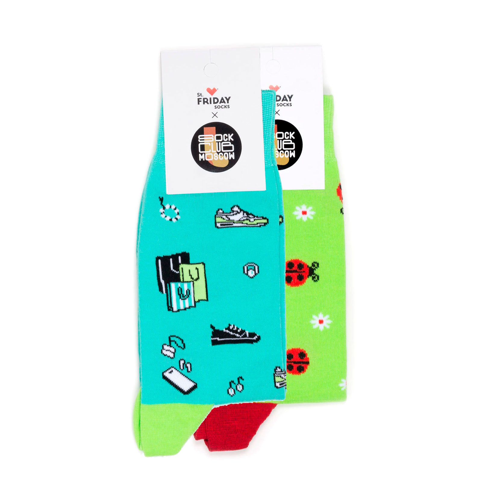 

Комплект носков унисекс St. Friday Socks Покупки синий/зеленый/красный 34-37, Покупки