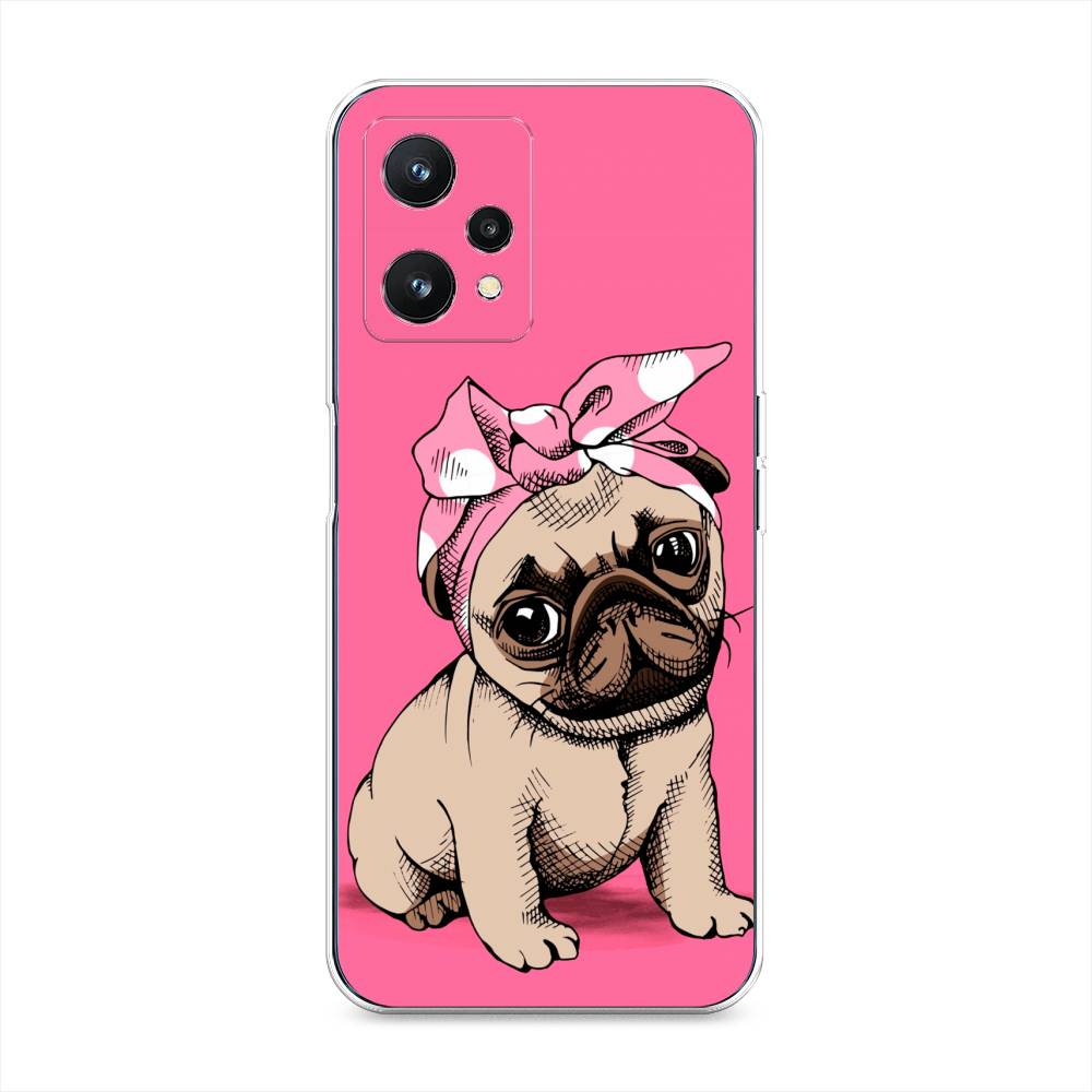 

Силиконовый чехол "Dog Pin-Up" на Realme 9 5G, Розовый