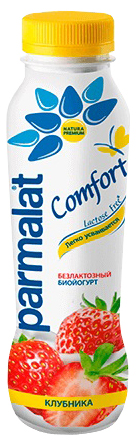 фото Биойогурт parmalat comfort питьевой безлактозный клубника 290 г