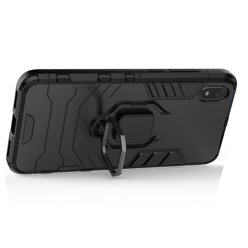 фото Противоударный чехол с кольцом panther case для xiaomi redmi 7a (черный) black panther