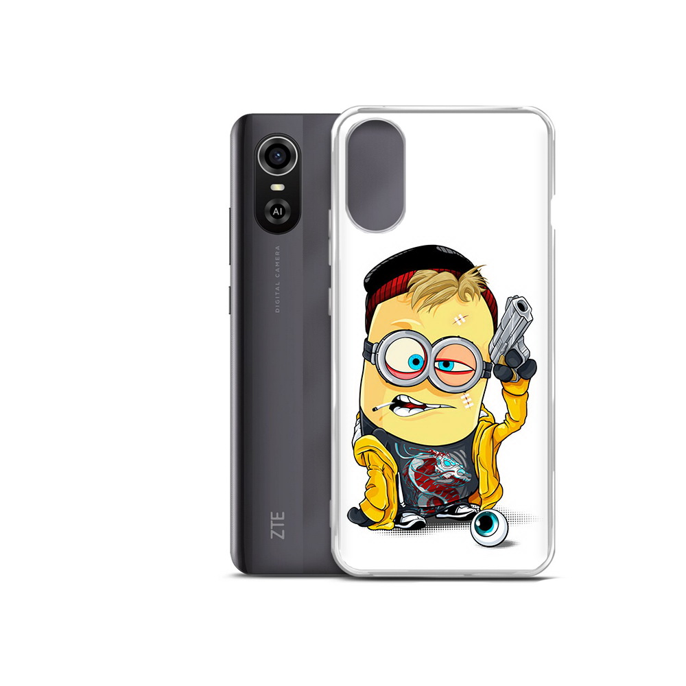 

Чехол MyPads Tocco для ZTE Blade A31 Plus миньон бандит (PT226943.475.475), Прозрачный, Tocco