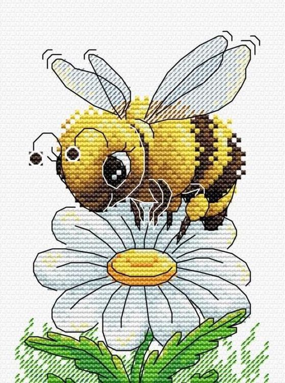 фото Набор для вышивания жар-птица (мп-студия) «трудолюбивая пчелка» м-230
