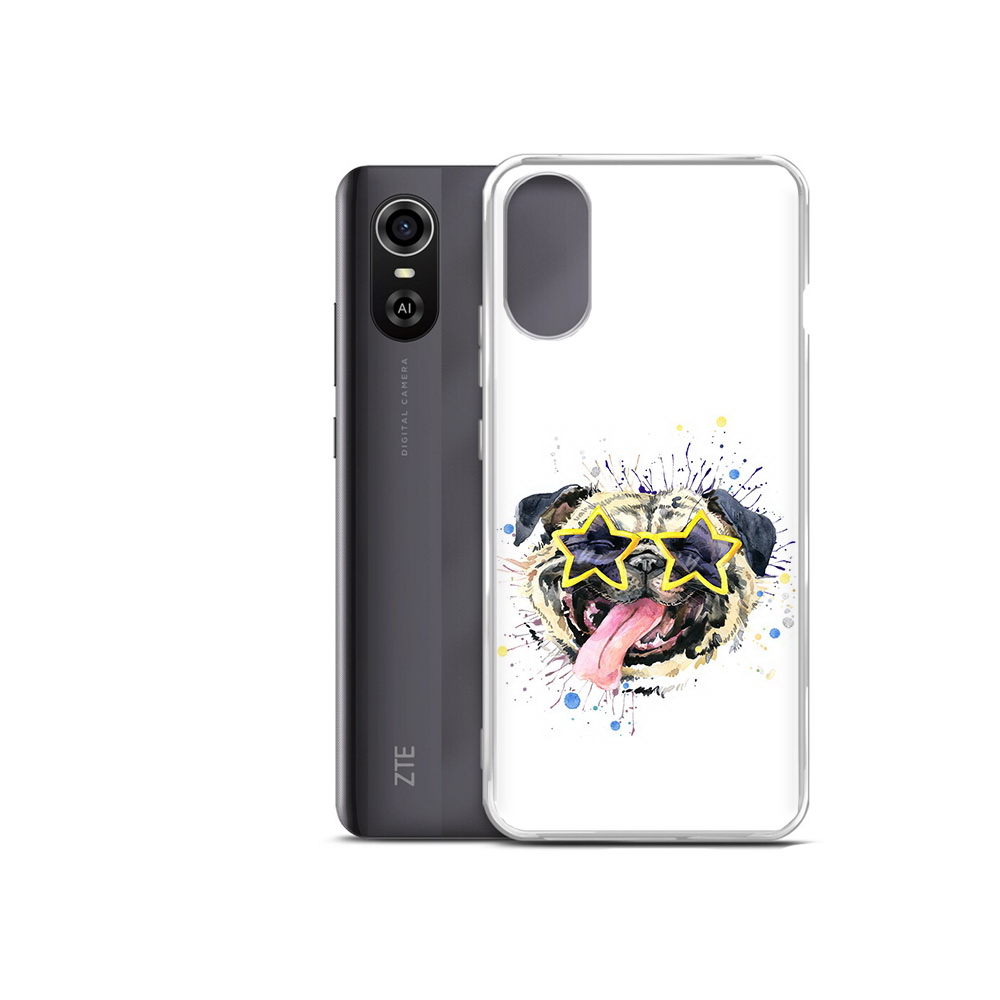 

Чехол MyPads Tocco для ZTE Blade A31 Plus мопс боксер (PT226943.475.482), Прозрачный, Tocco