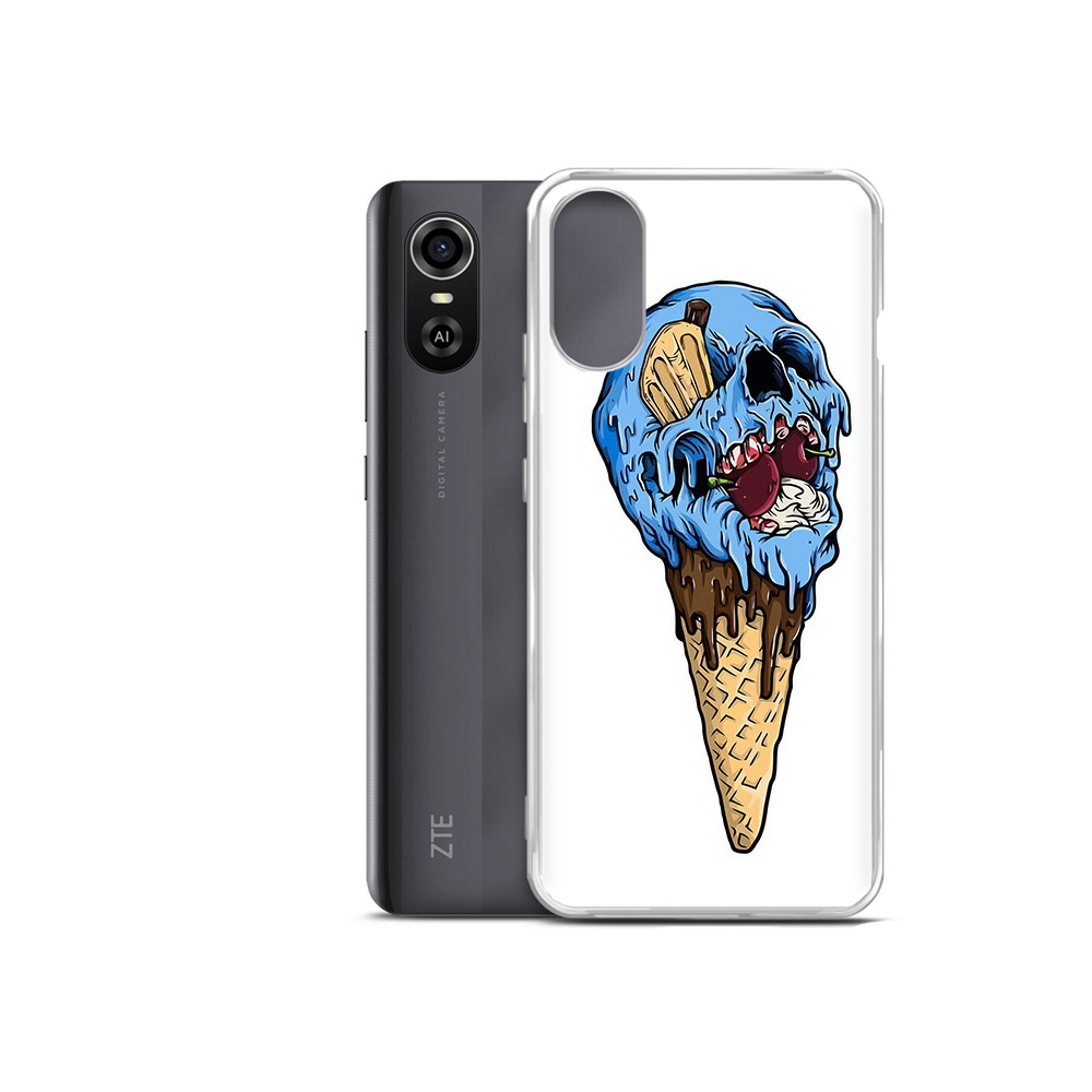 

Чехол MyPads Tocco для ZTE Blade A31 Plus мороженное череп (PT226943.475.484), Прозрачный, Tocco