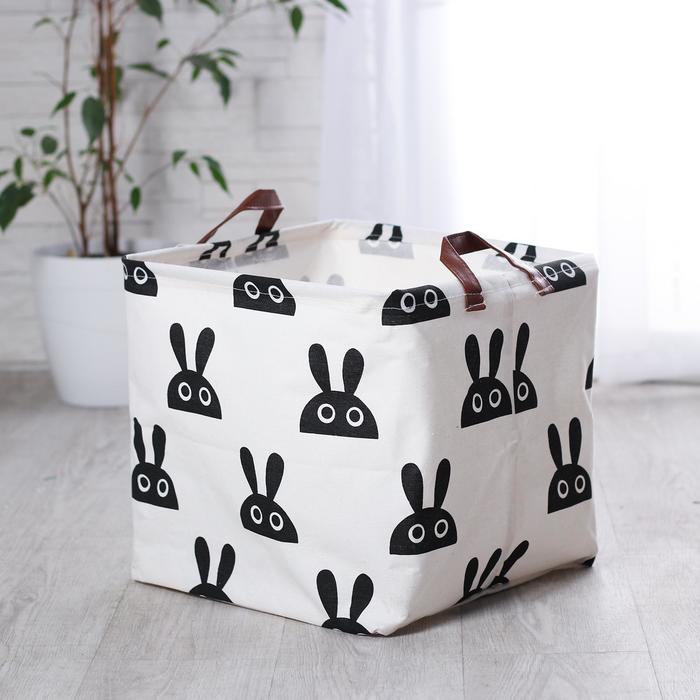 

Корзинка для игрушек «Зайка» 32x32x32 см, Белый