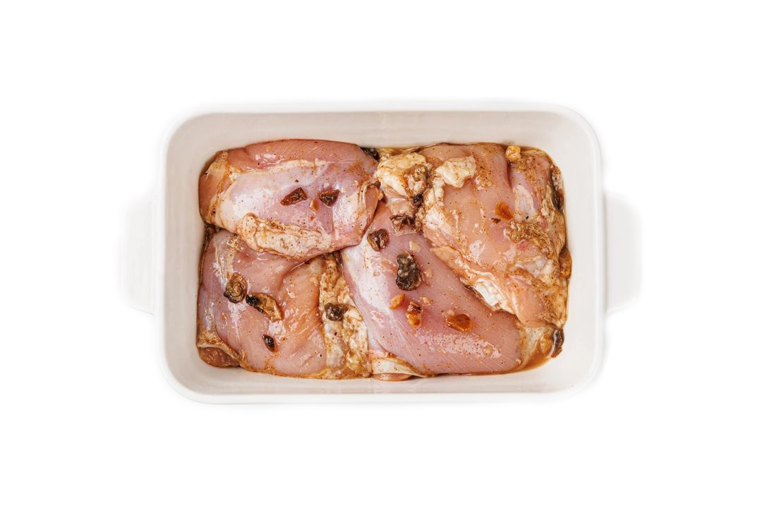 

Бедро цыплят-бройлеров ВкусВилл в маринаде с грибами 600 г