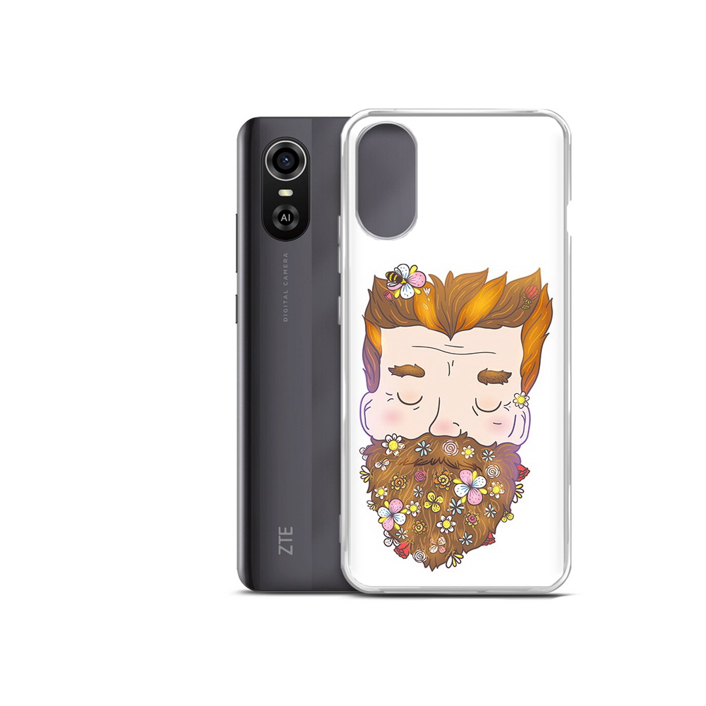 

Чехол MyPads Tocco для ZTE Blade A31 Plus мужчина с цветами в бороде (PT226943.475.489), Прозрачный, Tocco