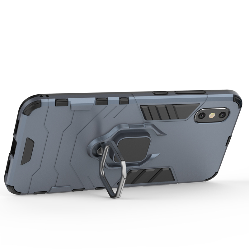 

Противоударный чехол с кольцом Panther Case для Mi 8 БЕЗ ОТПЕЧАТКА ПАЛЬЦА (синий)