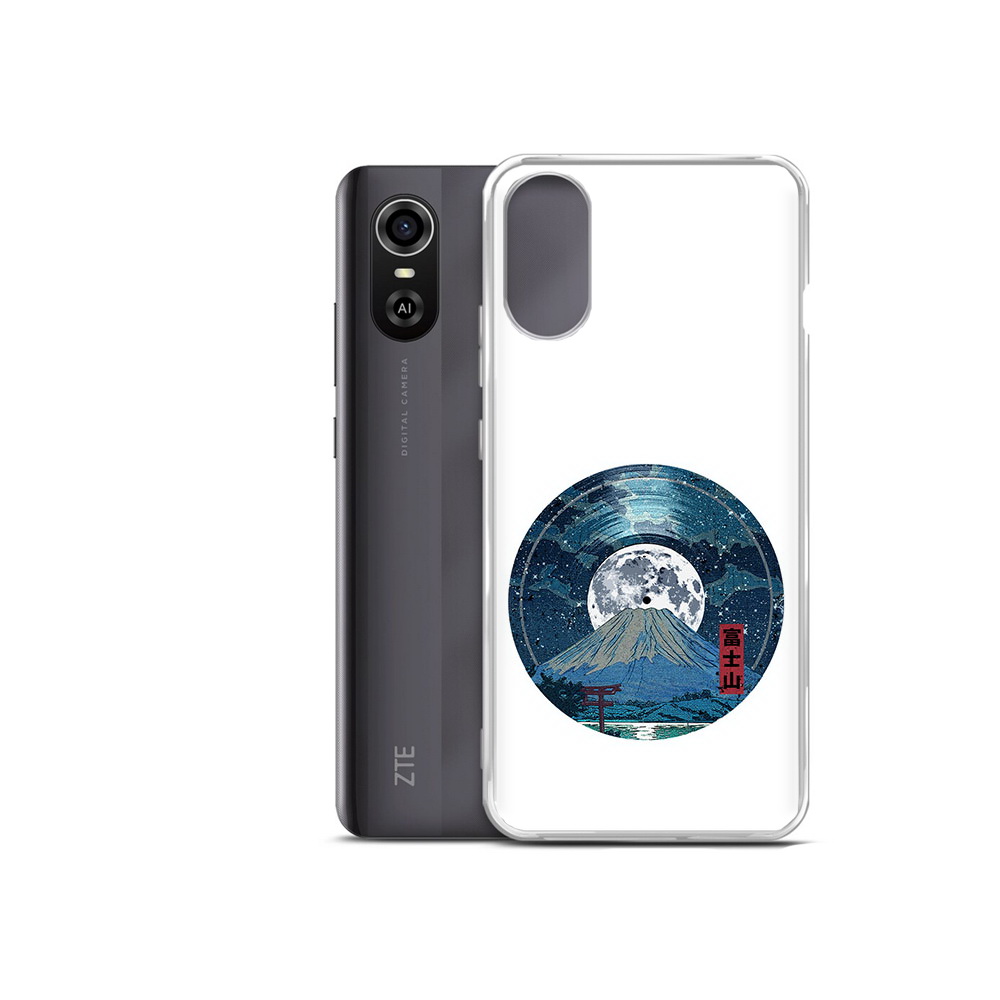 

Чехол MyPads Tocco для ZTE Blade A31 Plus нарисованная виниловая гора с луной, Прозрачный, Tocco