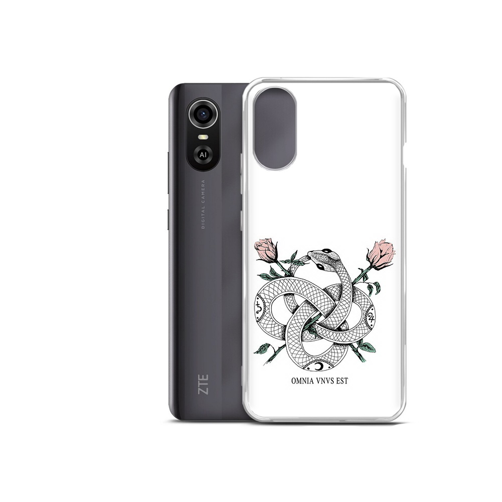 

Чехол MyPads Tocco для ZTE Blade A31 Plus нарисованная змея абстракция (PT226943.475.502), Прозрачный, Tocco