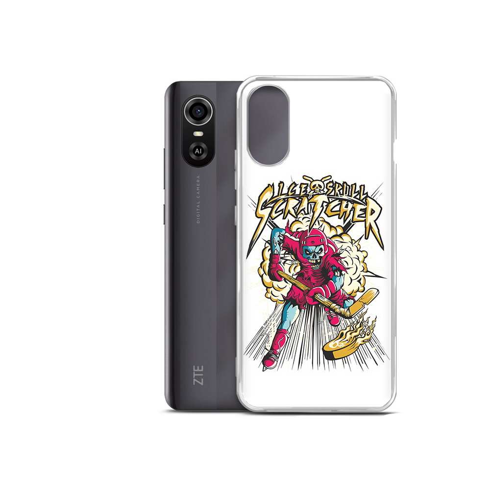 

Чехол MyPads Tocco для ZTE Blade A31 Plus нарисованный скелет хоккеист (PT226943.475.514), Прозрачный, Tocco