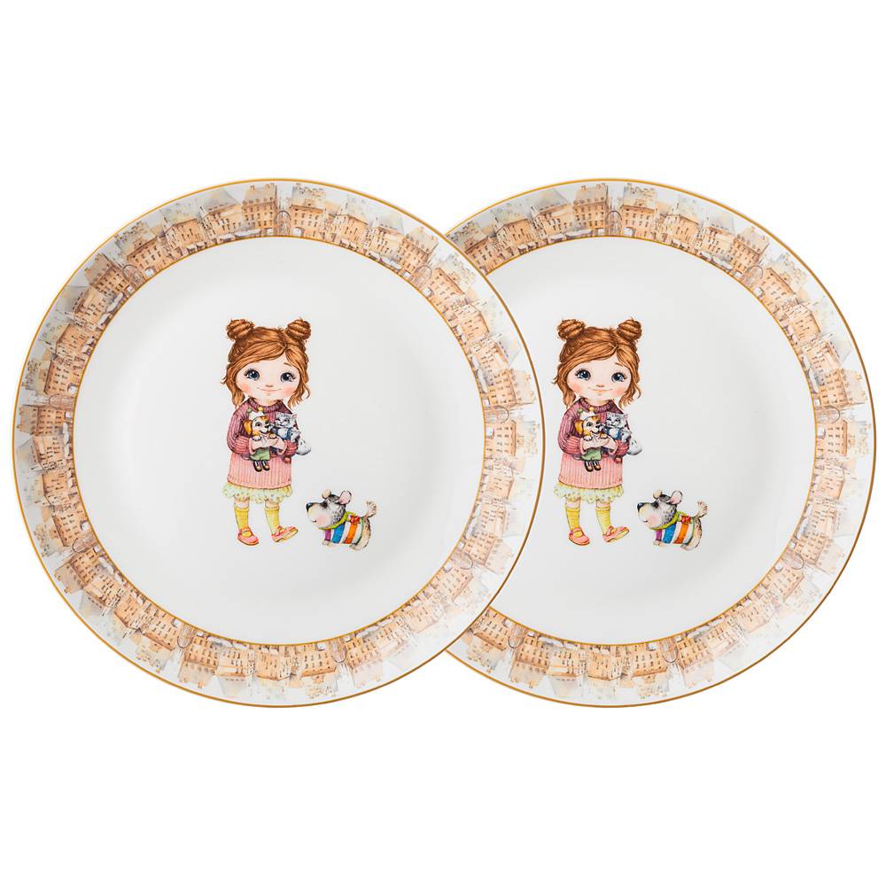 

Набор из 2 штук Тарелка закусочная Lefard Fashion Princesses 19см фарфор 415-2200_, Разноцветный