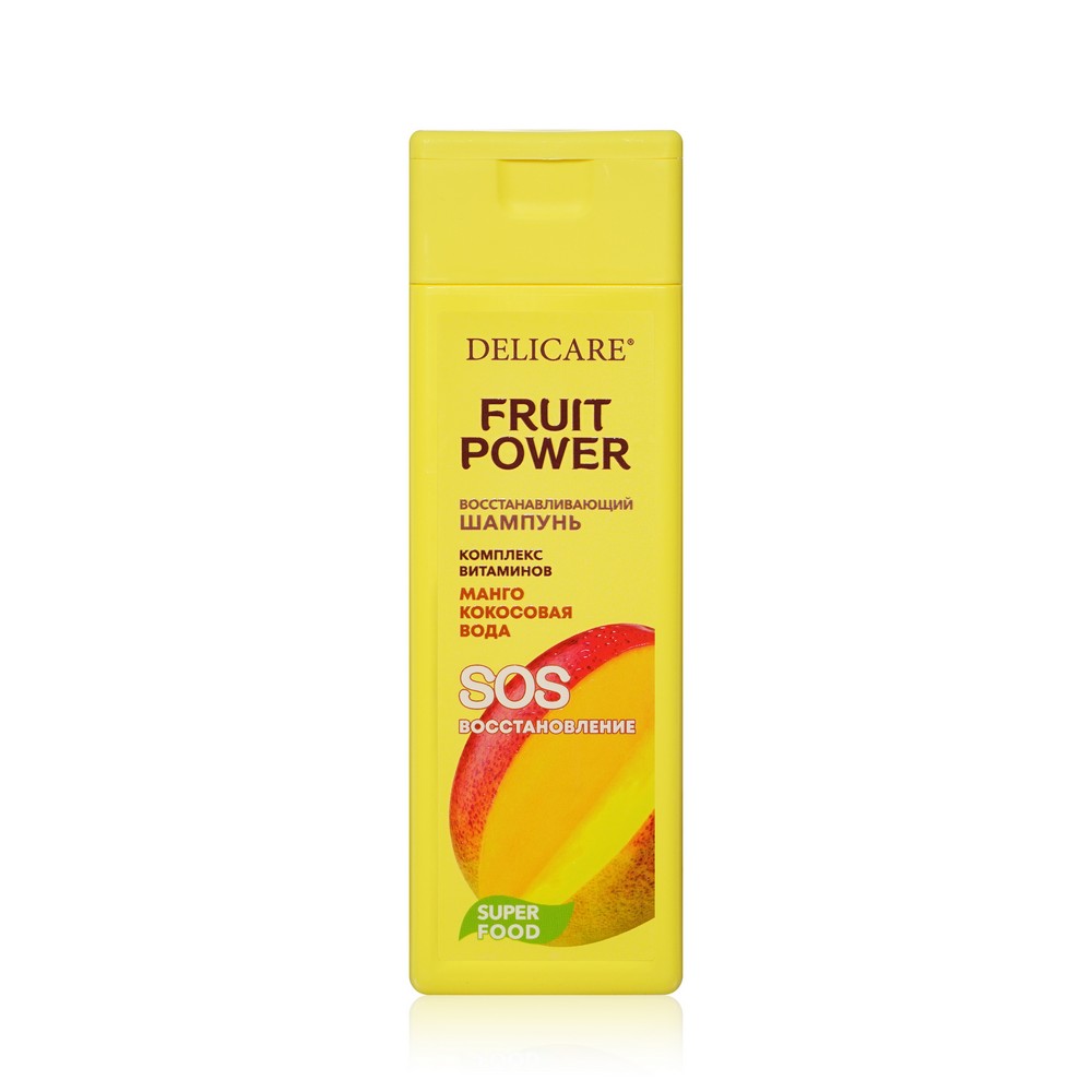 Шампунь для волос Delicare Fruit Power восстановление и питание с экстрактом манго 280мл