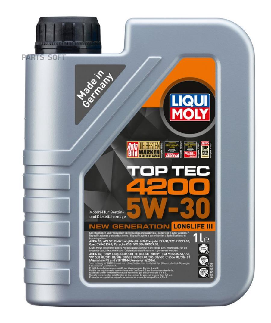 

Моторное масло LIQUI MOLY синтетическое Top Tec 4200 SP 5W30 C3/C2 1л