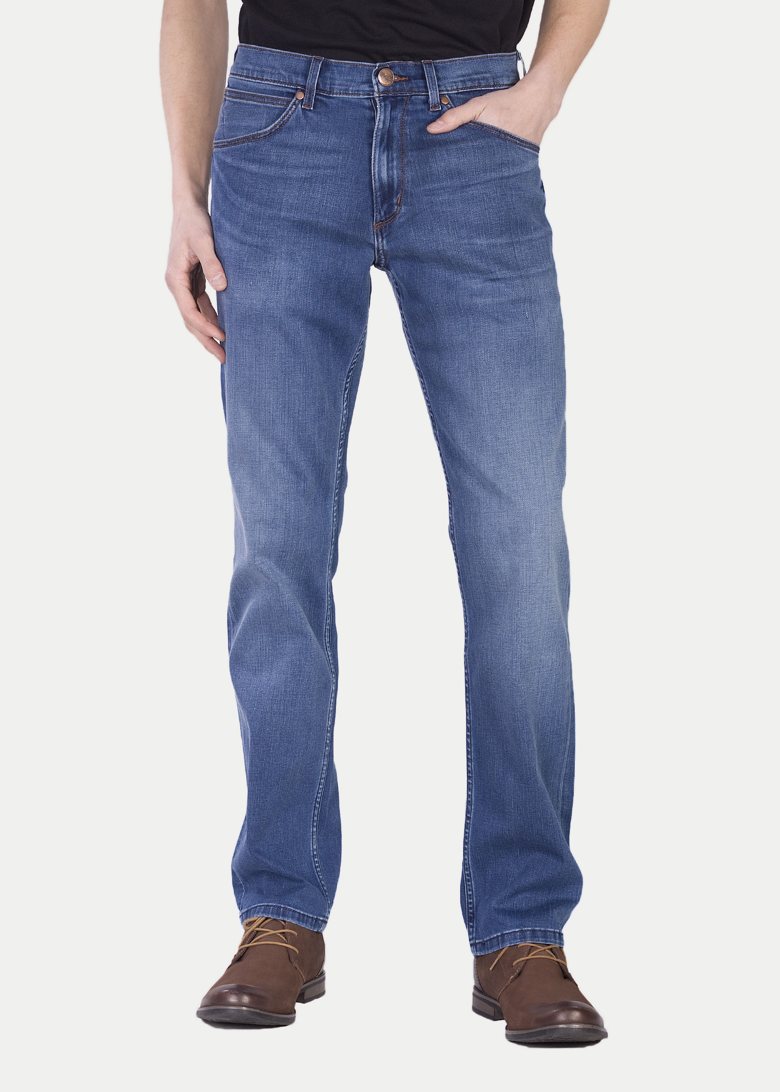 фото Джинсы мужские wrangler men greensboro jeans синие 36/36