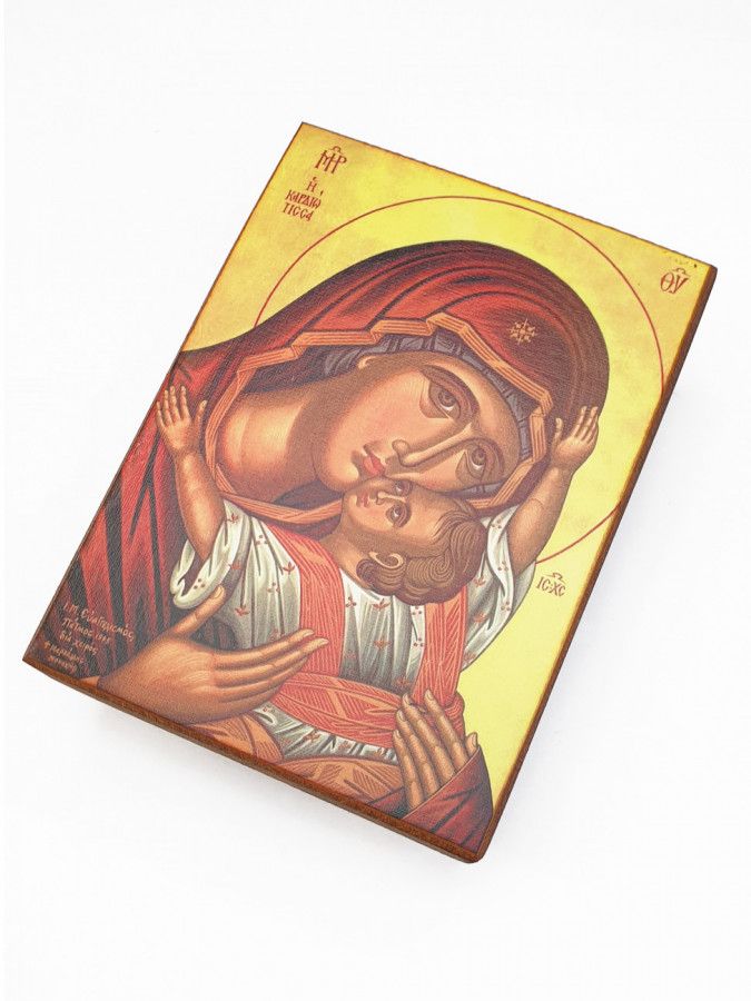 

Икона Пресвятой Богородицы Кардиотисса (Сердечная), под старину, 15х18 см