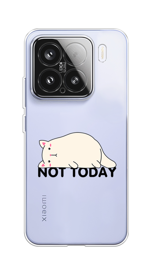 

Чехол на Xiaomi 15 Cat not today, Белый;розовый;черный, 323650-1