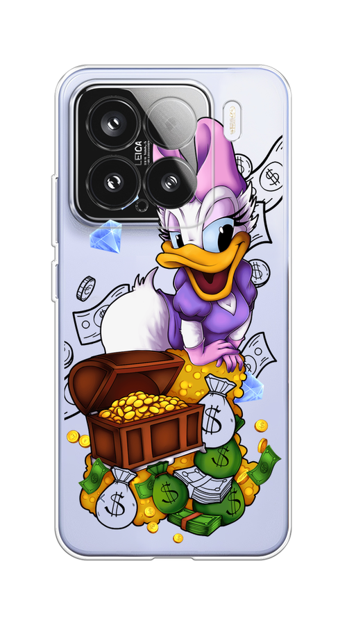 

Чехол на Xiaomi 15 Rich Daisy Duck, Коричневый;белый;фиолетовый, 323650-1