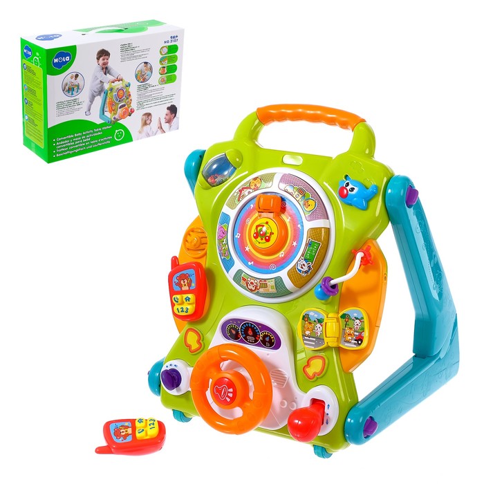 

Ходунки Первые шаги с игровым центром, световые и звуковые эффекты, Разноцветный