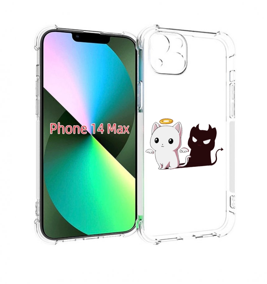 

Чехол MyPads котик-с-злой-тенью для iPhone 14 Plus (6.7), Прозрачный, Tocco