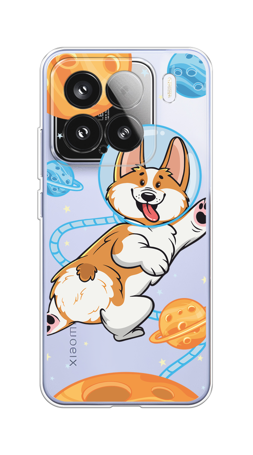 

Чехол на Xiaomi 15 Корги-космонавт, Голубой;бежевый;белый, 323650-1
