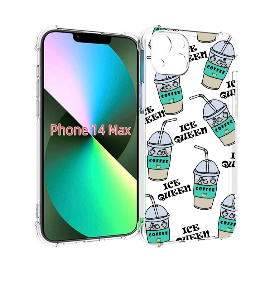 

Чехол MyPads кофе-с-льдом для iPhone 14 Plus (6.7), Прозрачный, Tocco