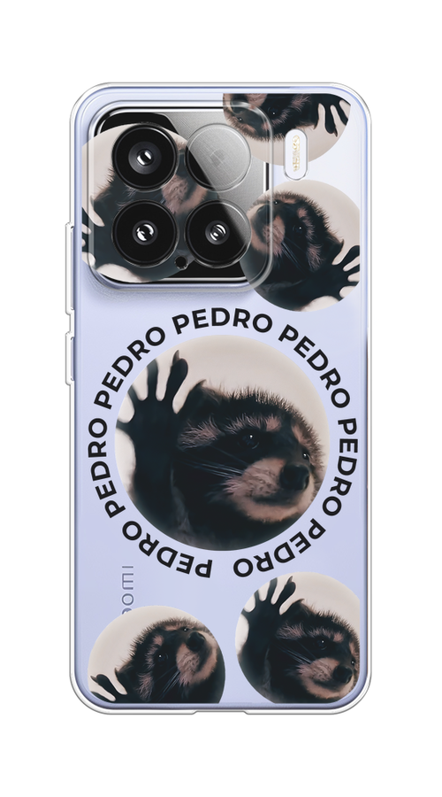 

Чехол на Xiaomi 15 Pedro енот, Черный;бежевый;прозрачный, 323650-1