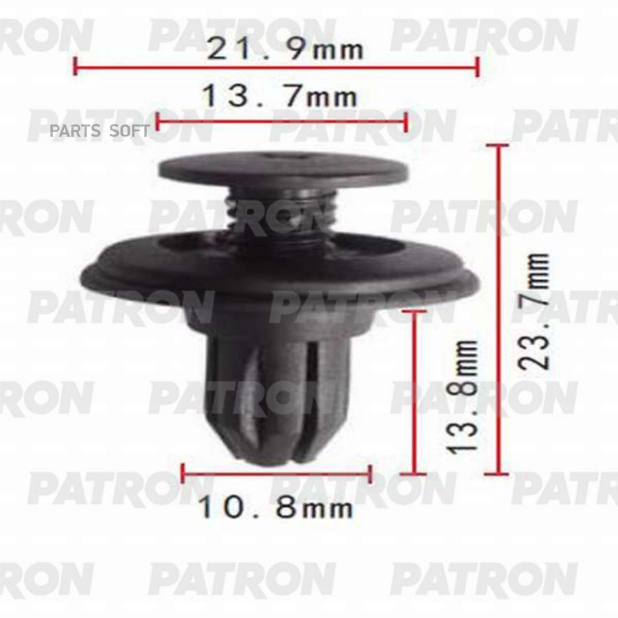 Клипса пластмассовая Infiniti, Nissan применяемость: бампер PATRON P37-0022