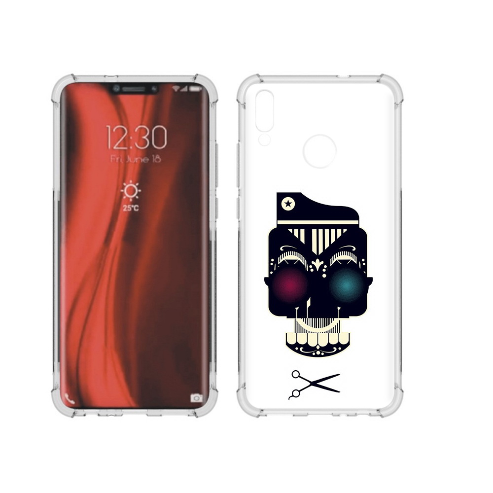 

Чехол MyPads Tocco для Honor 8X черно белый скелет с яркими глазами (PT118984.69.687), Tocco