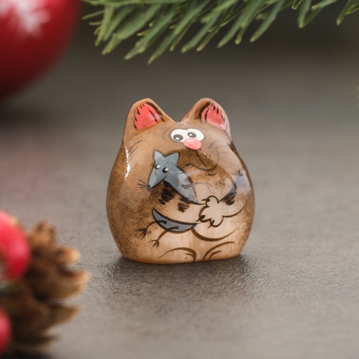 

Сувенир «Котёнок Веня», 3,5x3 см, микс, селенит, Коричневый