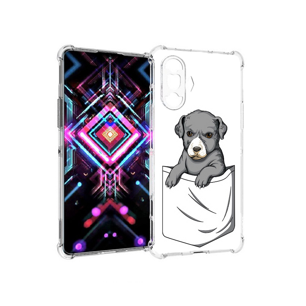 

Чехол MyPads Tocco для Xiaomi Poco F3 GT собачка в кармане (PT172450.277.611), Прозрачный, Tocco