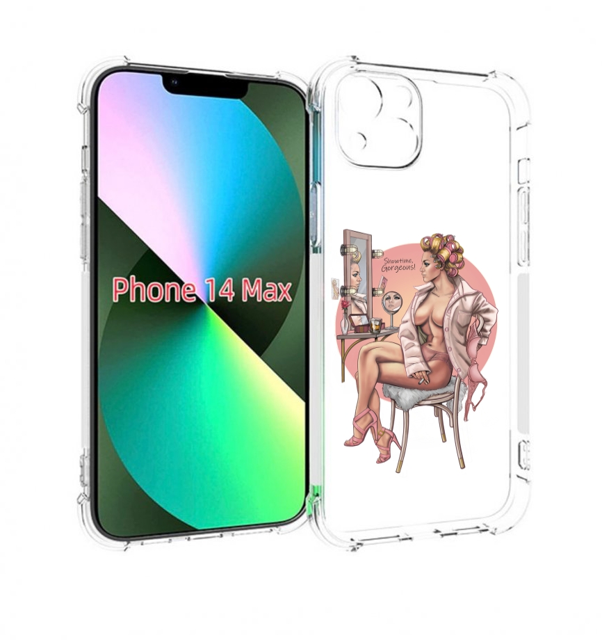 

Чехол MyPads красивая-девушка-с-зеркалом женский для iPhone 14 Plus (6.7), Прозрачный, Tocco