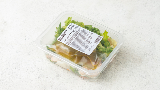 

Салат ВкусВилл с кальмаром и креветками 170 г