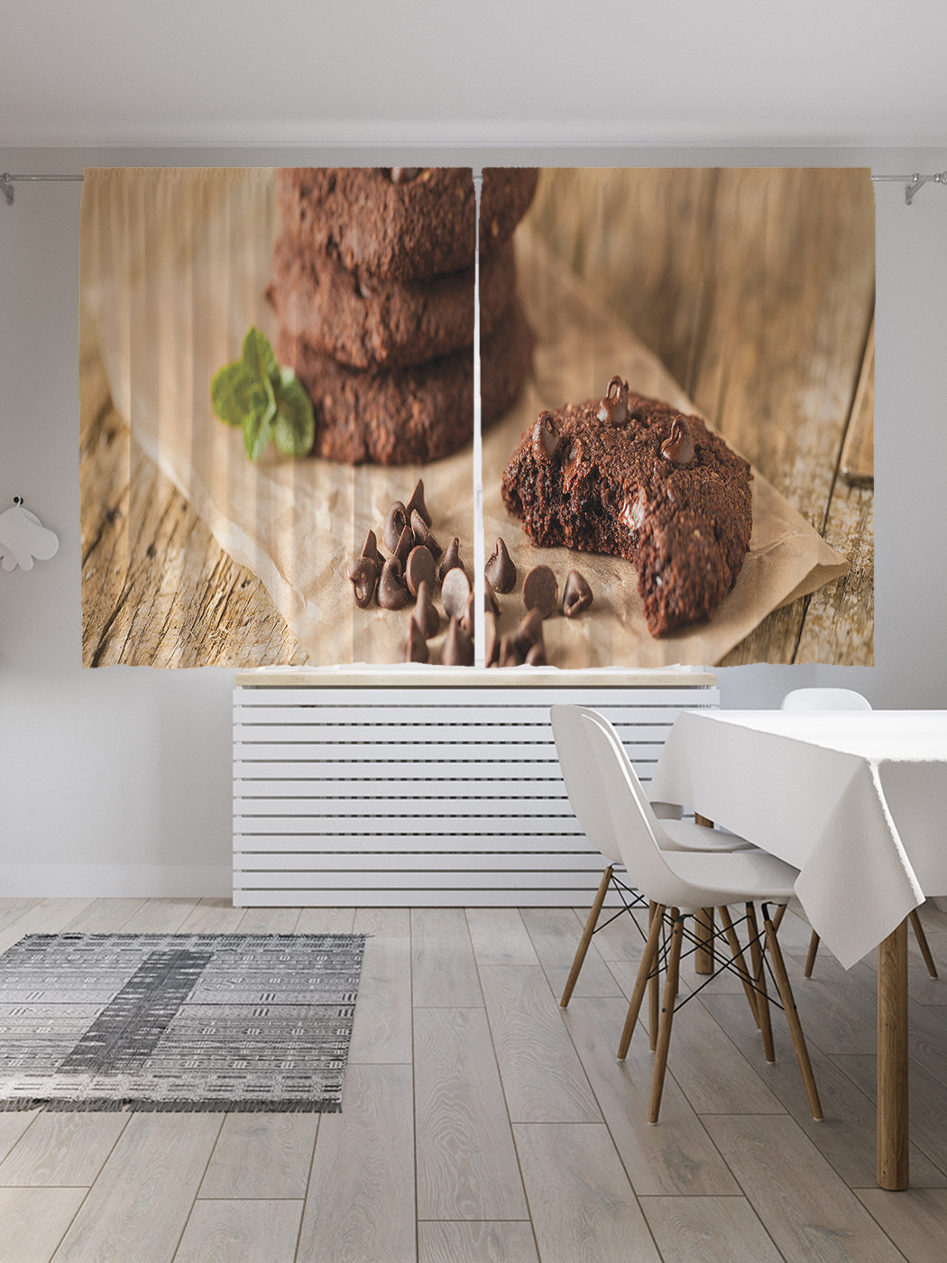 

Шторы JoyArty с фотопечатью "Шоколадные пряники" из сатена, 290х180 см, Шоколадные пряники