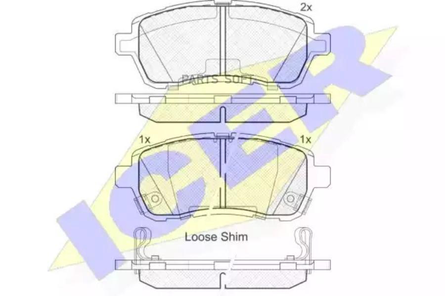 

Колодки Передние Ford Fiesta 08-> Icer 181881-200 Icer арт. 181881-200